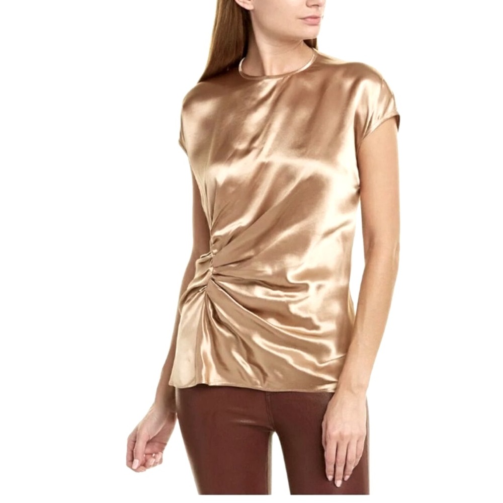 Helmut Lang Metallic Gold Blouse, NWOT